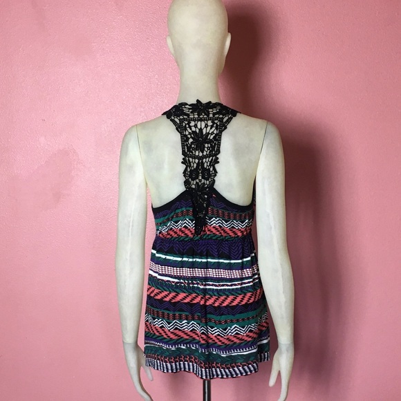 Aztec print Lace back. Racer back - Picture 3 of 6